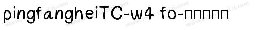 pingfangheiTC-w4 fo字体转换